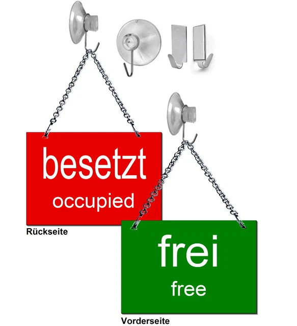 Vacant/Occupied Türschild – 16,7 X 5 Cm, Mit Schieber, Für Toilette, Büro & Hotelzimmer