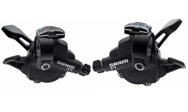 Sram X4 MTB Trigger Shifter Set - Front and Rear- 3 x 8 Speed