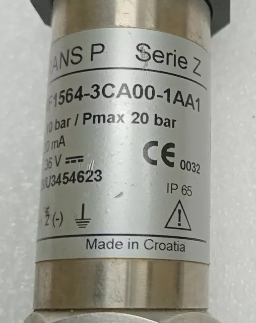 Siemens Sitrans P 7MF15643CA001AA1 Pressure Transmitter 0 to 10 bar 3
