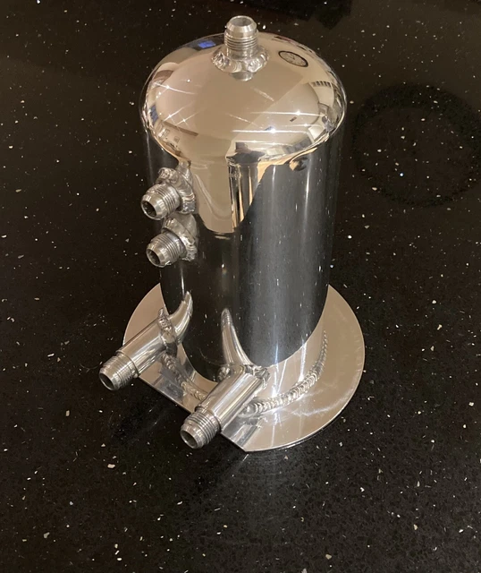Doppia pompa carburante Swirl Pot 044 2,5 L serbatoio di sovratensione alluminio ad alto flusso - VENDITORE UK