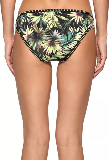 Lucky Brand Junior's Coastal Palms Binded Hipster Bikini Bottom Green Size M 2