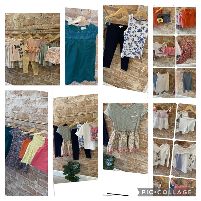 Pacchetto abbigliamento NEXT F&F Debenhams H&M ecc. pantaloncini abiti per ragazze età 4-5 anni