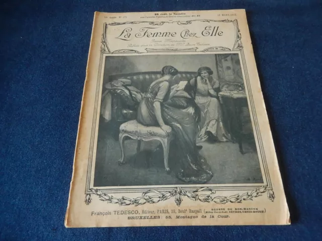 LA FEMME CHEZ ELLE / N° 171  / 15 mars 1913 / REVUE DE LA MODE