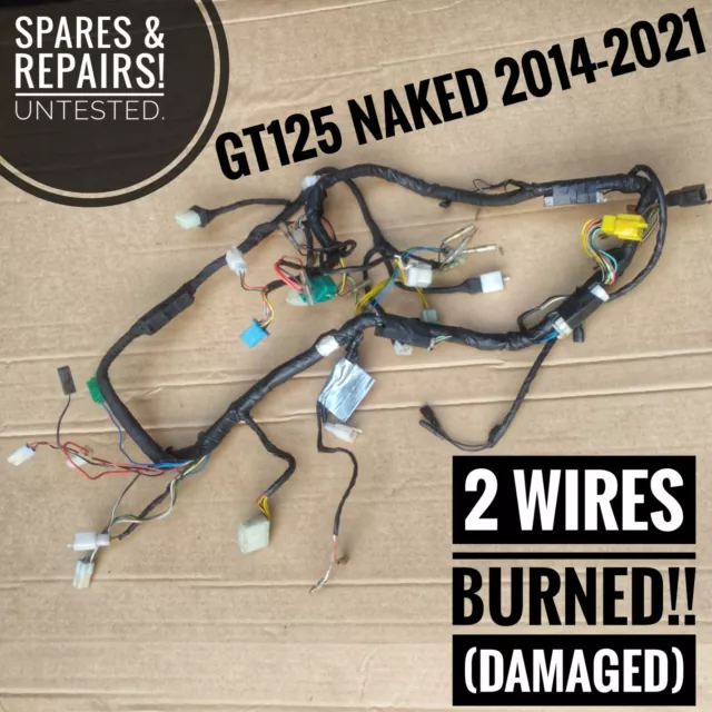 UNTESTED!⚠- Hyosung GT125P NAKED! CARBY ☆ 2014 - 2021 ☆ Wiring Harness LOOM WIRE