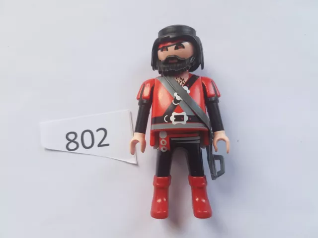 Playmobil Figur Pirat Kapitän Rot Piraten Seeräuber Matrose Piratenschiff 802