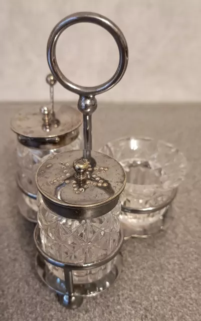 Mappin Webb cruet set silver plate