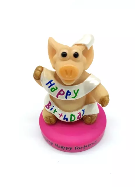 Piggin' Pigs Collectable Figurines - Piggin' Happy Birthday - Many Happy Returns