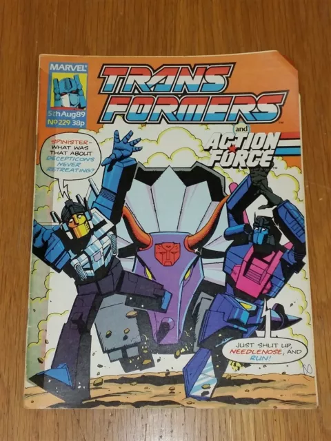 Transformers Action Force #229 (Tape On Spine) Marvel 5Th August 1989 <