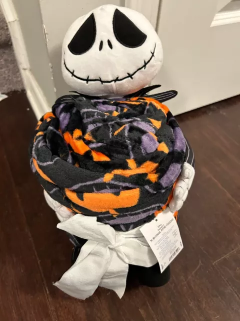 Tim Burtons Nightmare Before Christmas Jack Plush with Throw Blanket 50X60 NEW