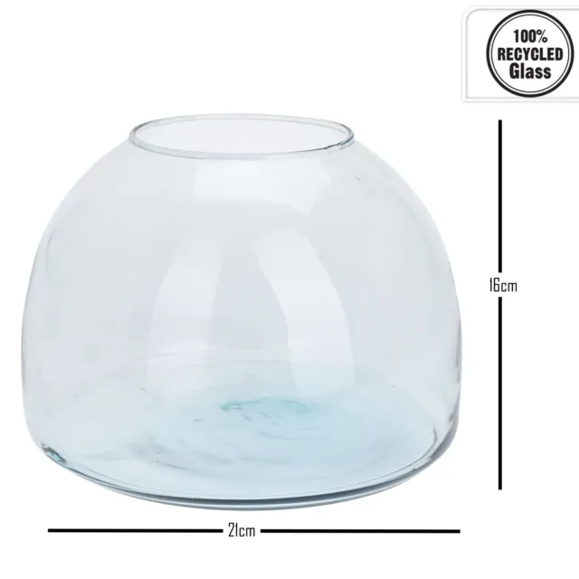 Large Round Clear Glass Flower Fish Bowl Vase Floral Modern Display Centrepiece 2