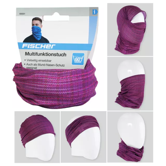 Fischer Multifunktionstuch Schlauchtuch Loop Schlauch-Schal Halstuch Bandana