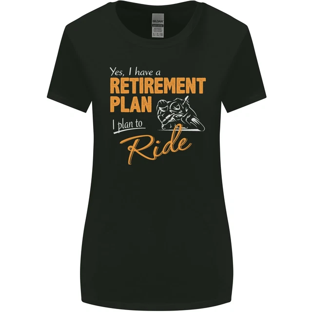 T-shirt Retirement Plan Biker moto donna taglio più largo
