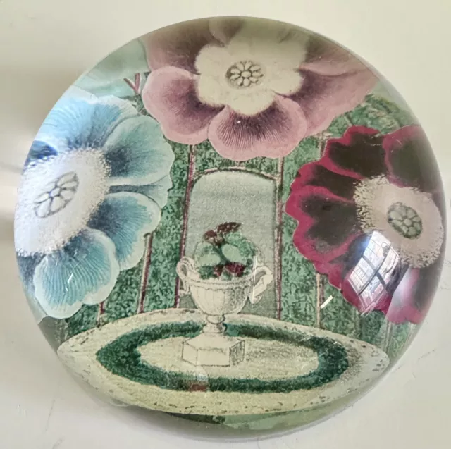 John Derian Unsigned Floral Dome Paperweight