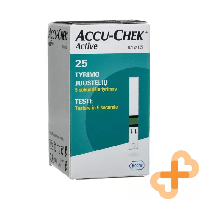 ACCU-CHEK ACTIVE Blood Glucose Diagnostic Test Strips 25 pcs. Diabetes