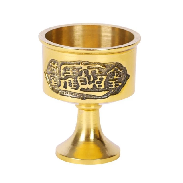 Calice Royal En Laiton Gaufré – Grand Gobelet Vintage Relief Or, Tasse Whisky Vin Thé Lait, Style Rétro Chic, Décoration & Usage Quotidien (Grande Taille)