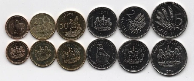 2021 Eswatini (Swaziland) 6-Piece Uncirculated Coin Set - 10c To 5 Emalangeni