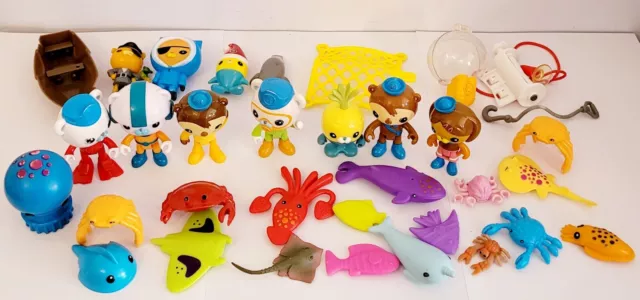 Octonauts Figures, Accessories, Fish, Sea Creatures Bundle Tunip, Dashi