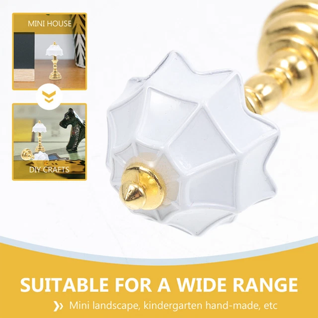 3 PCS DOLLS House Battery Lights 1/12 Accessories Dollhouse Table Lamp