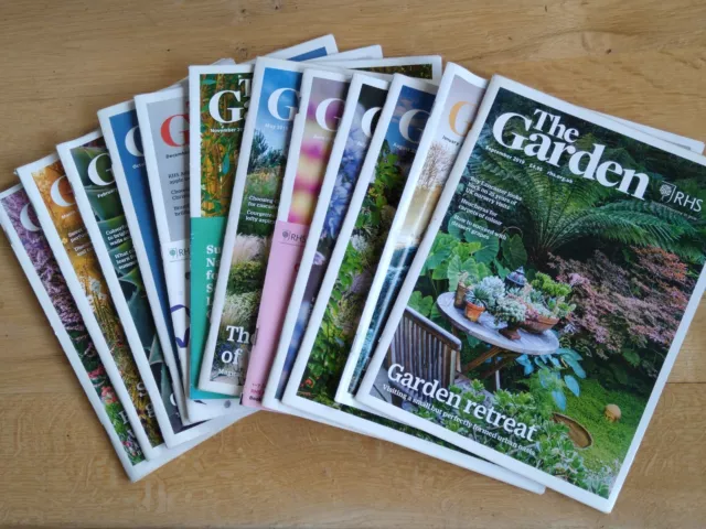 RHS magazine The Garden 12 issues Jan - Dec 2019