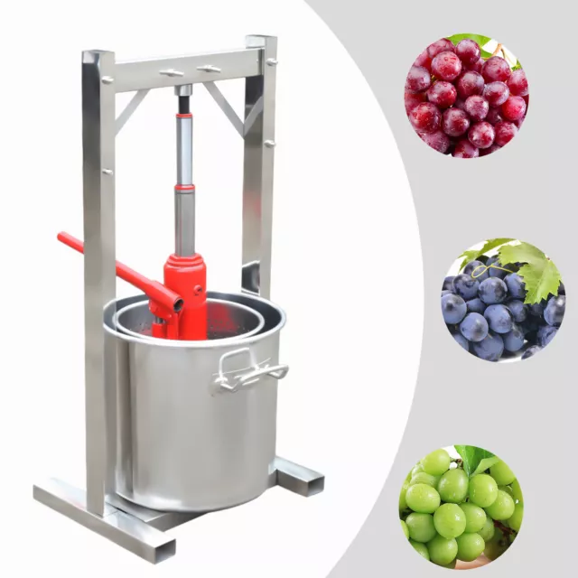 12L Hydraulic Jack Fruit Wine Press Cider 12L Stainless Steel Grape Wine Making