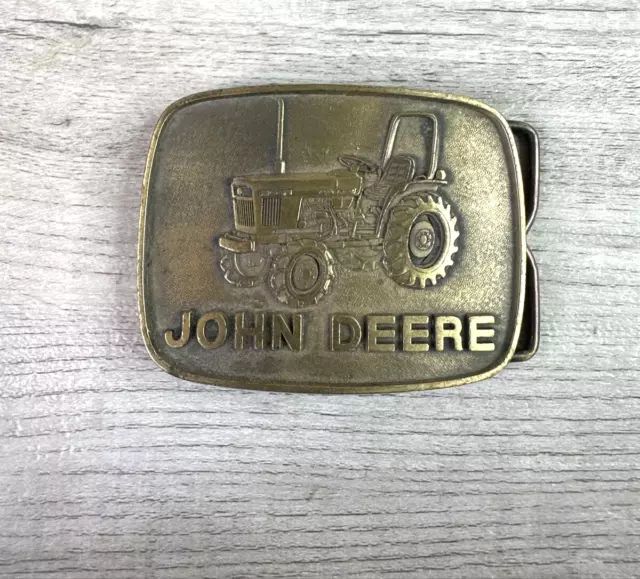 Vintage 1980 John Deere 750 tractor Belt Buckle Brass