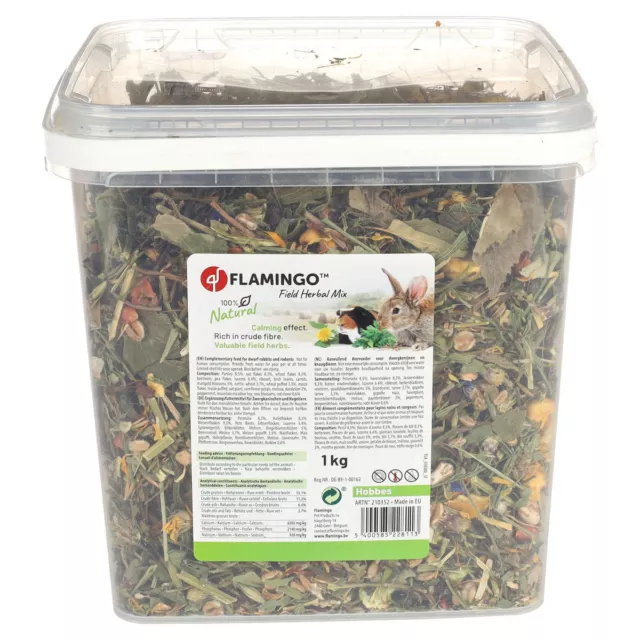 Flamingo Feldkräutermischung 1 KG per Roditore, Nuovo