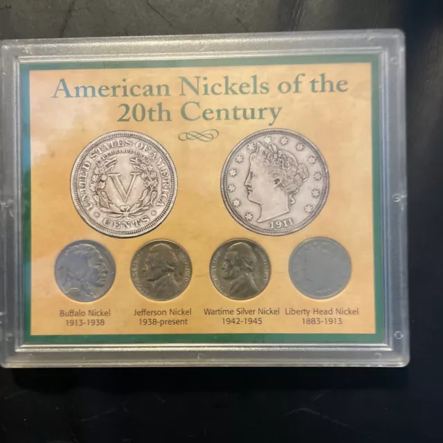 American Nickels of the 20th Century 4 Coin Set Buffalo Liberty Wartime