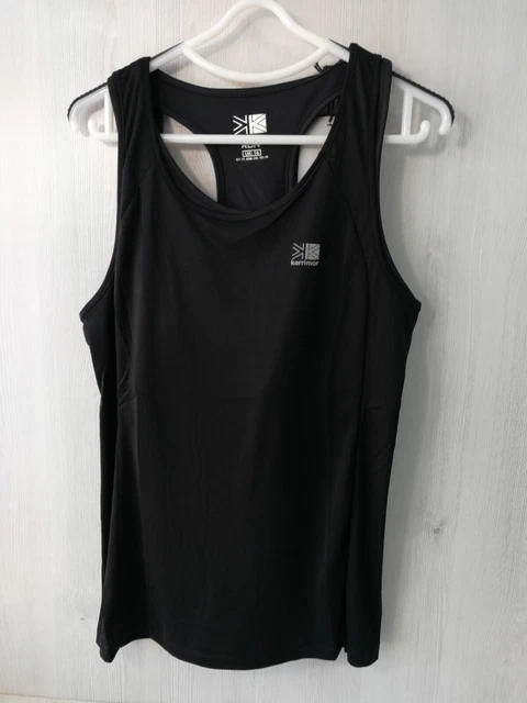 Top da corsa da donna nero Karrimor taglia 16 (Xlarge)