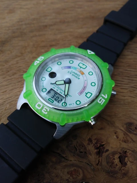 CASIO MARLIN DIVE Early 1990 UV Sensor Watch NoS UV-700 Rare £149.99 ...