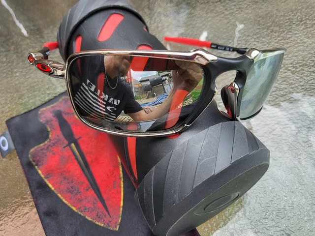 Oakley Badman X-Metal Polished OEM VINTAGE FERRARI POLARIZED Case! +Lenses! Oakley Badman X-Metal Polished OEM VINTAGE FERRARI POLARIZED Case! +Lenses!
