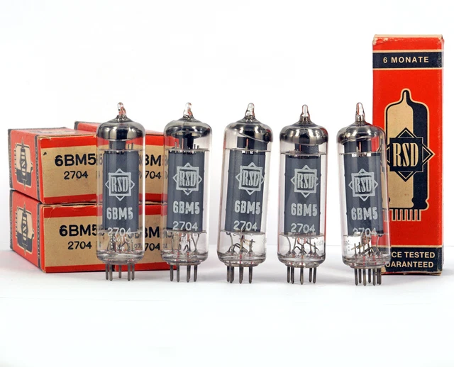 Paire De Tubes 5881 (6L6) Sylvania NOS – Valves Militaires Testées – Boîte D'Origine