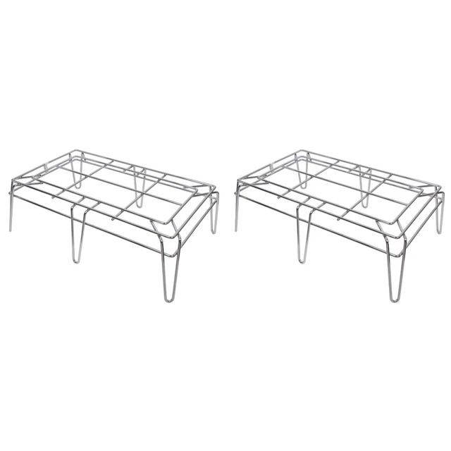 GSW 2pcs RA-M1524 Heavy Duty Welded Chrome Wire Multi-Functional Rack 25"x17"x8"