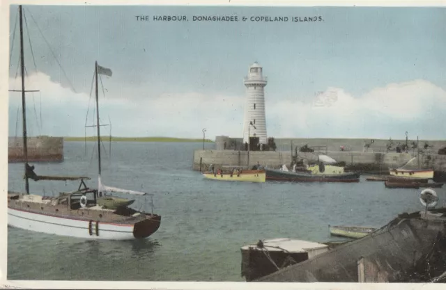 northern ireland antique postcard ulster irish donaghadee harbour down