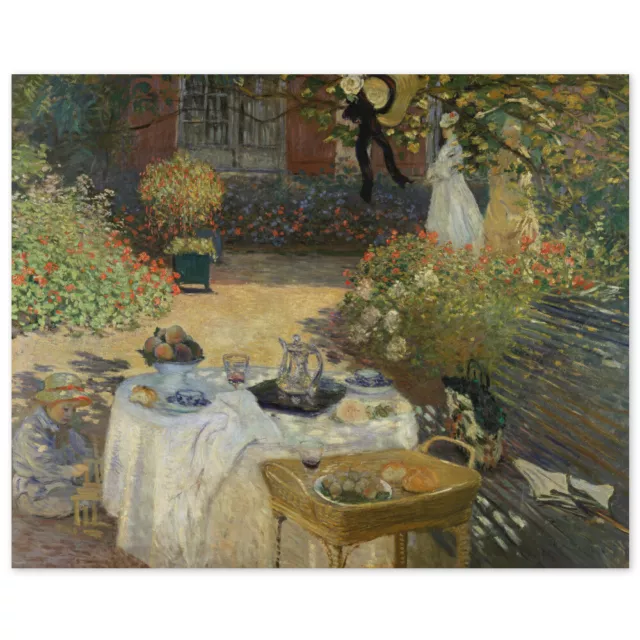 Claude Monet, Das Mittagessen im Garten Claude Monets in Argenteuil, Poster