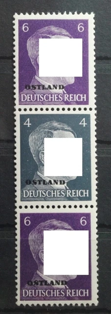 Deutsche Besetzung 2. WK Ostland Zd S4 postfrisch Zusammendruck #TP723