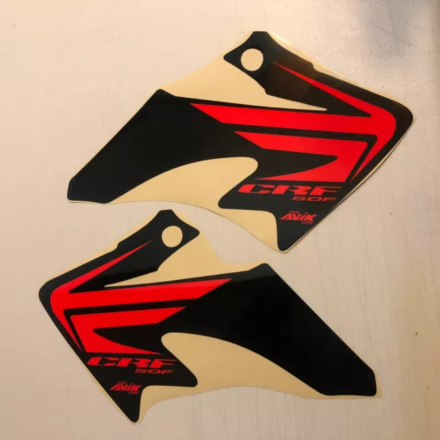 CRF50 Shroud Graphics 2004-2022 red wing, black background FREE SHIPPING!!!