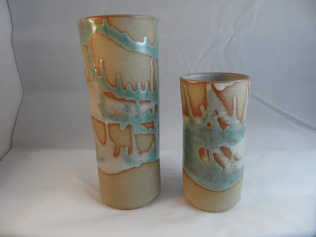 Graham Newing pair of Cylinder vases