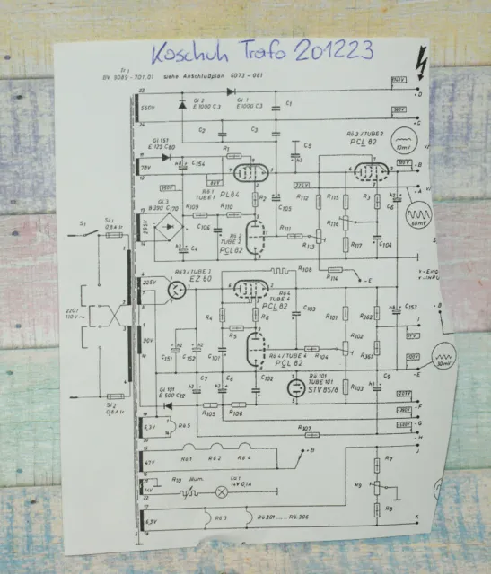 GRUNDIG Netztrafo Transformator für E88CC DIY Röhrenverstärker Tube Preamplifier 2