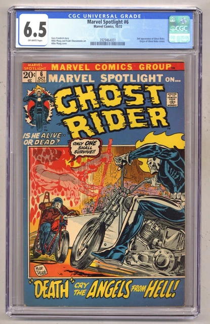 Marvel Spotlight #6 (CGC 6.5) 2nd app. Ghost Rider Origin retold Ploog 1972 Q545