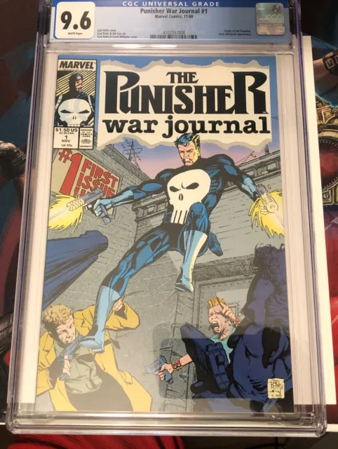 Punisher War Journal #1 CGC NM+ 9.6 White Pages Marvel 1988