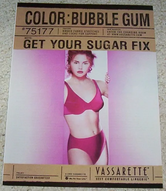 1999 print ad page - Barely There lingerie underwear panties GIRL