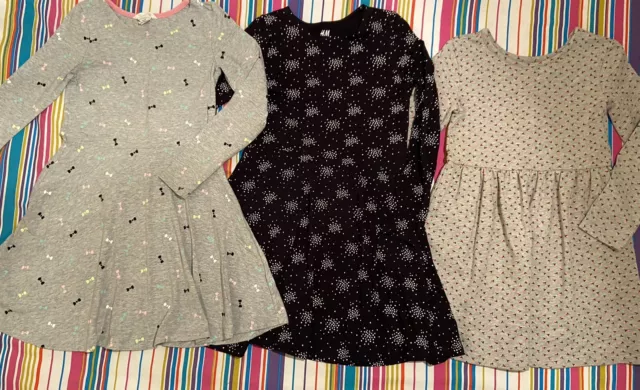 Girls Long Sleeved Dress Bundle Set GAP Age 6-7 H&M Size 6-8 (7-8) Years Winter