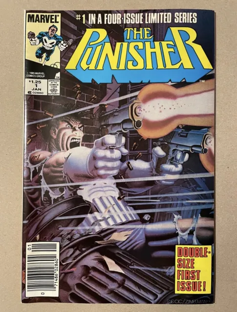 The Punisher: Limited Series #1 Newsstand - 1986. 1st Solo Series ft. Punisher.