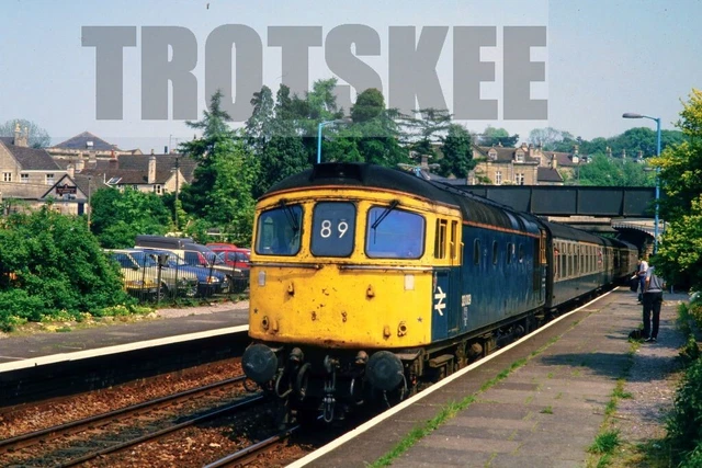 35mm Slide BR British Railways Diesel Loco Class 33 33009 Bradford 1988 Original