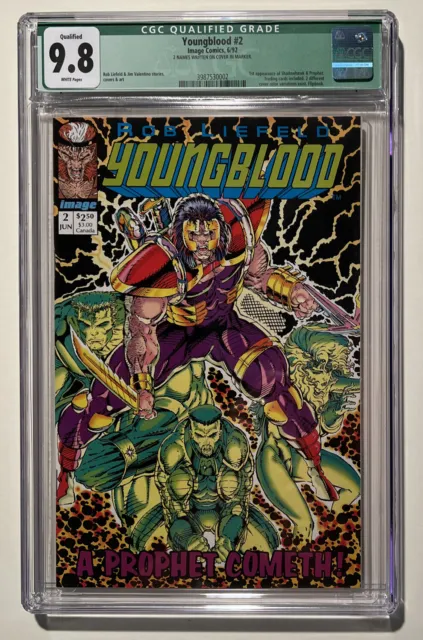 Youngblood #2 - CGC 9.8 - 2x SIGNED - 1st appearance of Shadowhawk