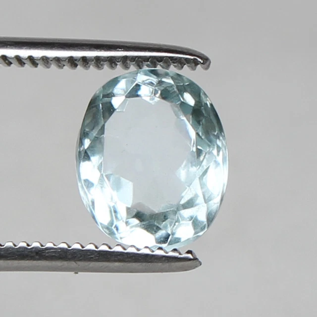 21,40 CT AIGUE-MARINE brésilienne bleue naturelle certifiée forme ronde