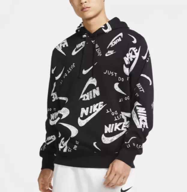Nike jdi club pullover hoodie black 2025