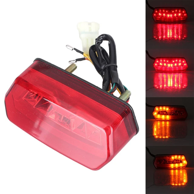 Parafango LED universale lente rossa luce LED segnali di svolta giallo luce