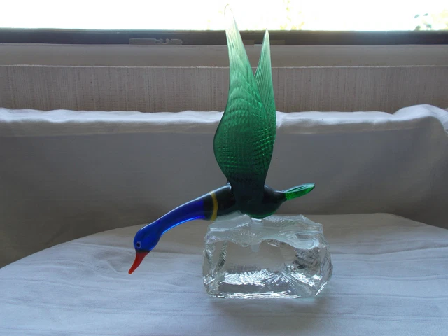 Grand Oiseau De Noël Ancien En Verre – 14 Cm – Déco Vintage (occasion)