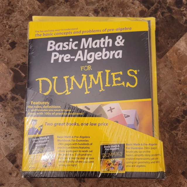 Basic Math and Pre-Algebra Workbook for Dummies Bundle by Mark Zegarelli New